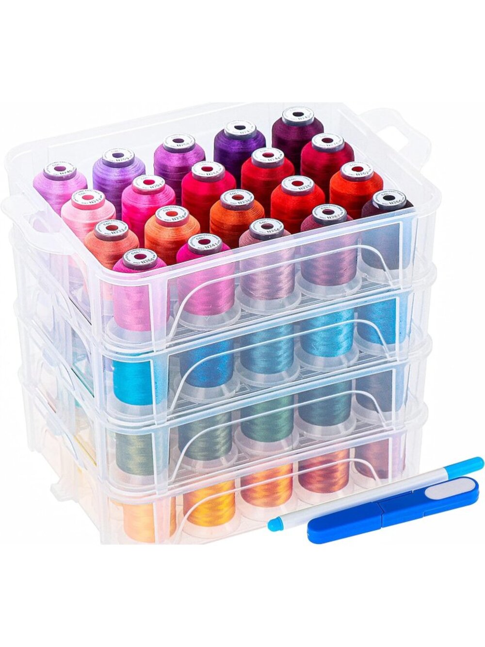 80 Colors Embroidery Machine Thread with Storage Box